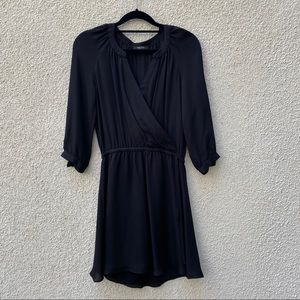 Aritzia Black Wrap Dress 100% Silk